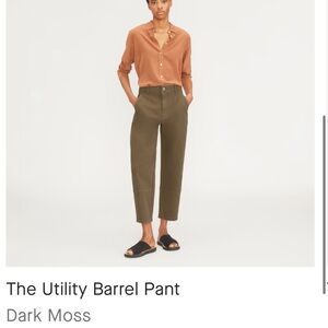 Everlane The Utility Barrel Pant Dark Moss 2